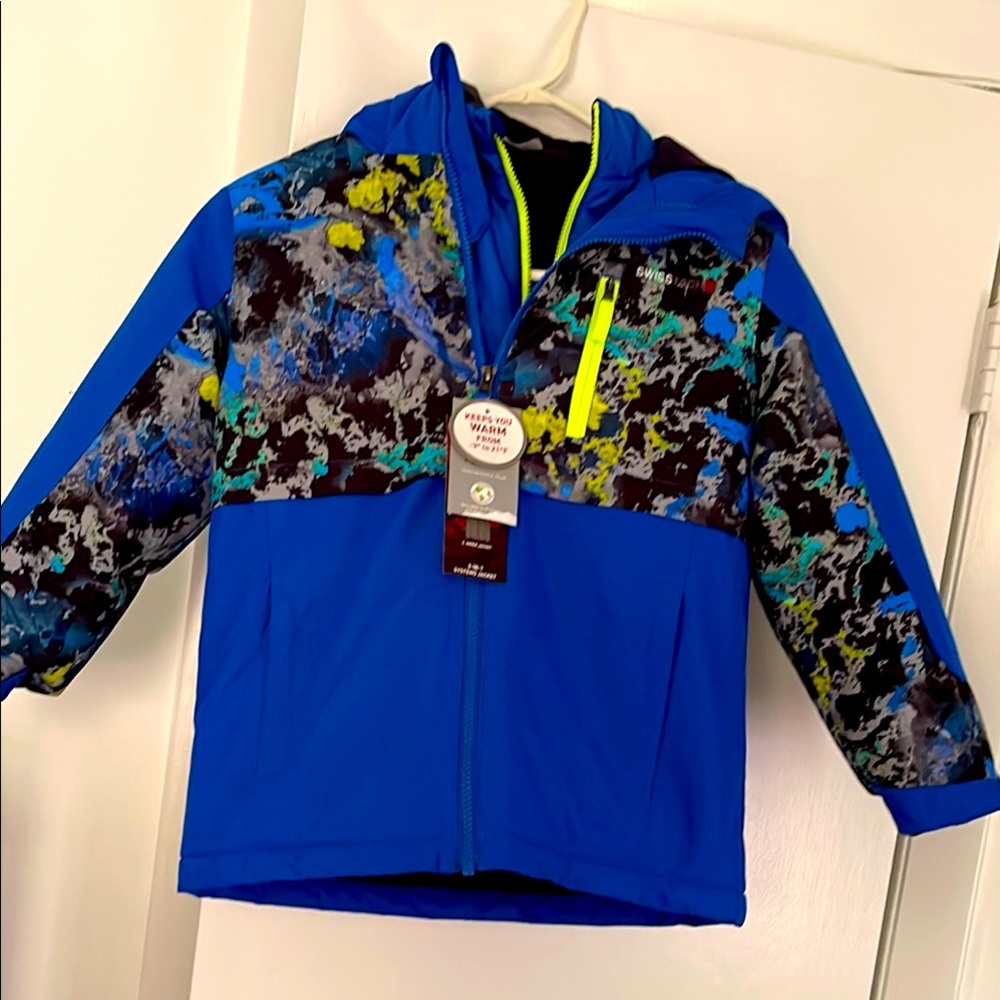 Blue and Multicolor Kids' Jacket